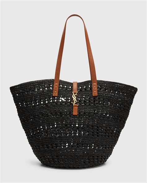 Saint Laurent Panier Bag in Raffia 